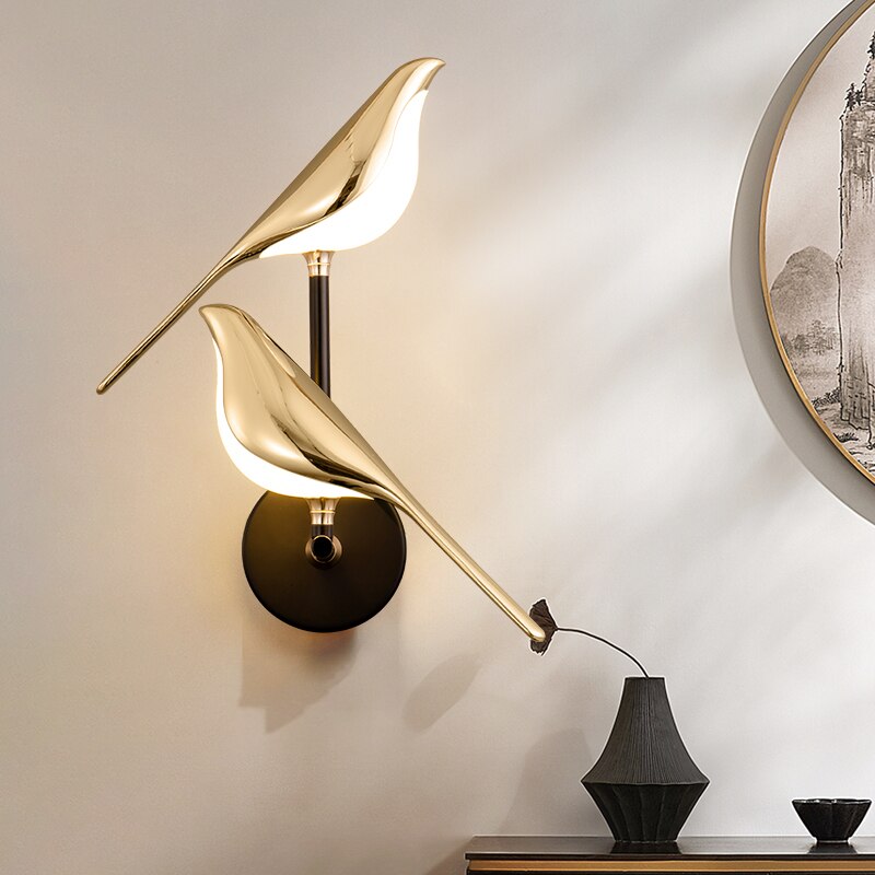 Stylish Bird Design LED Wall Lamp