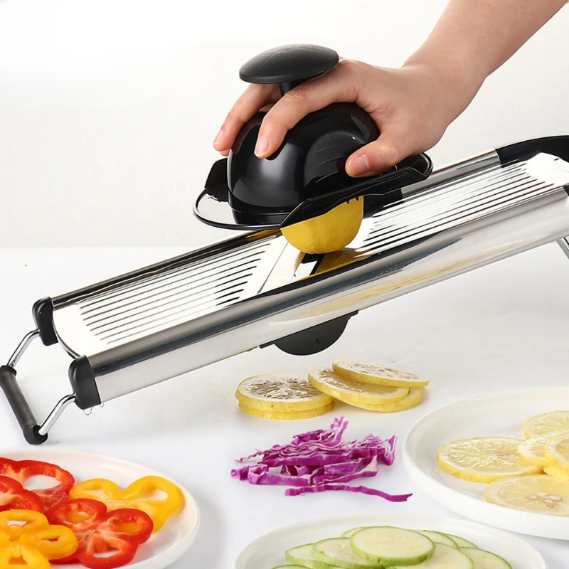 Premium Adjustable Metal Food Slicer - Luxicro