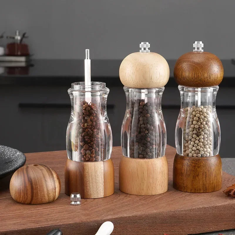 Wooden Salt and Pepper Grinder Set