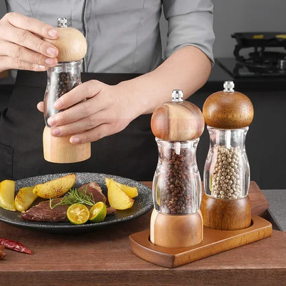 Classic Manual Salt Pepper Mill Set