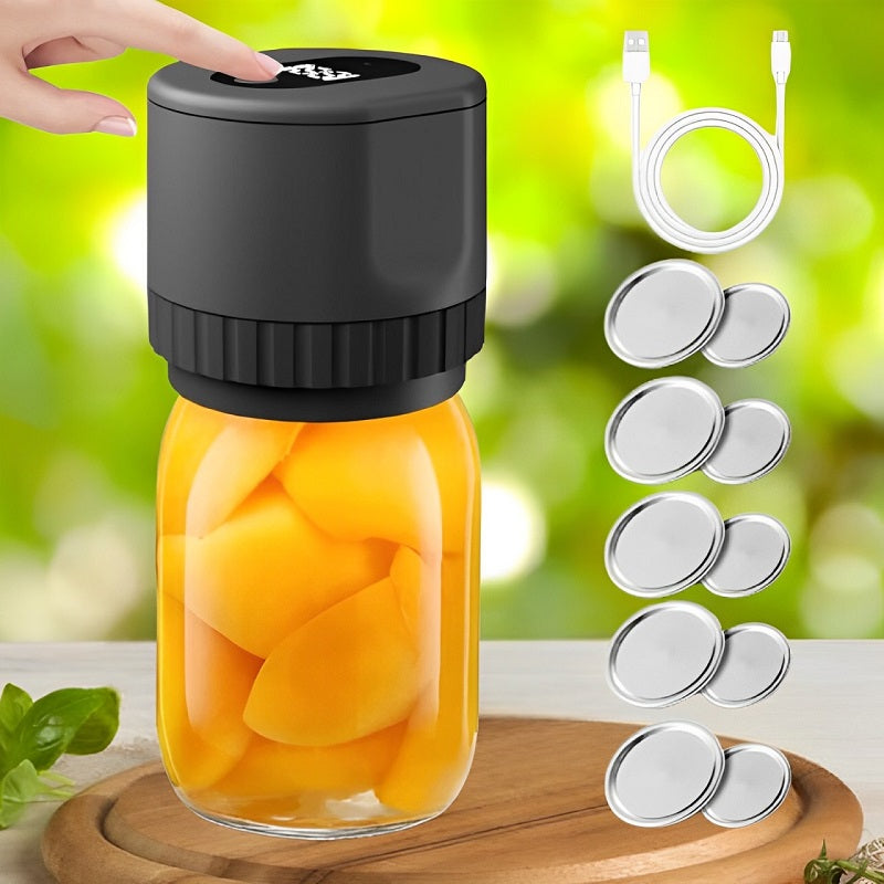 Automatic Food Saver Mason Jar Sealer with LED Screen - Luxicro