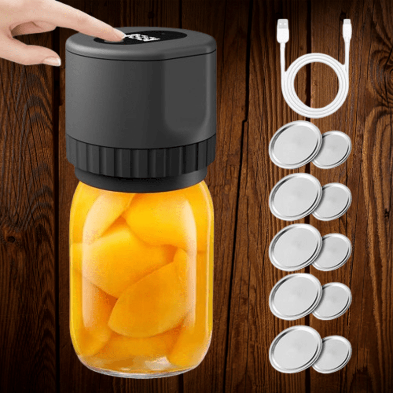 Automatic Food Saver Mason Jar Sealer with LED Screen