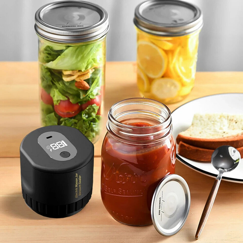 Automatic Food Saver Mason Jar Sealer with LED Screen