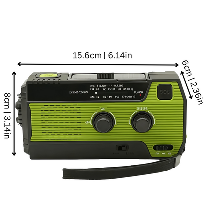 Compact Solar Emergency Weather Radio