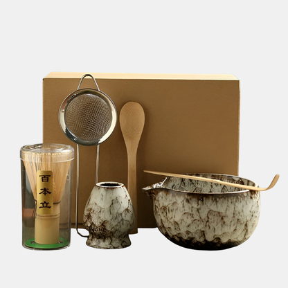Japanese Green Tea Set - 6 Piece Starter Kit - Luxicro