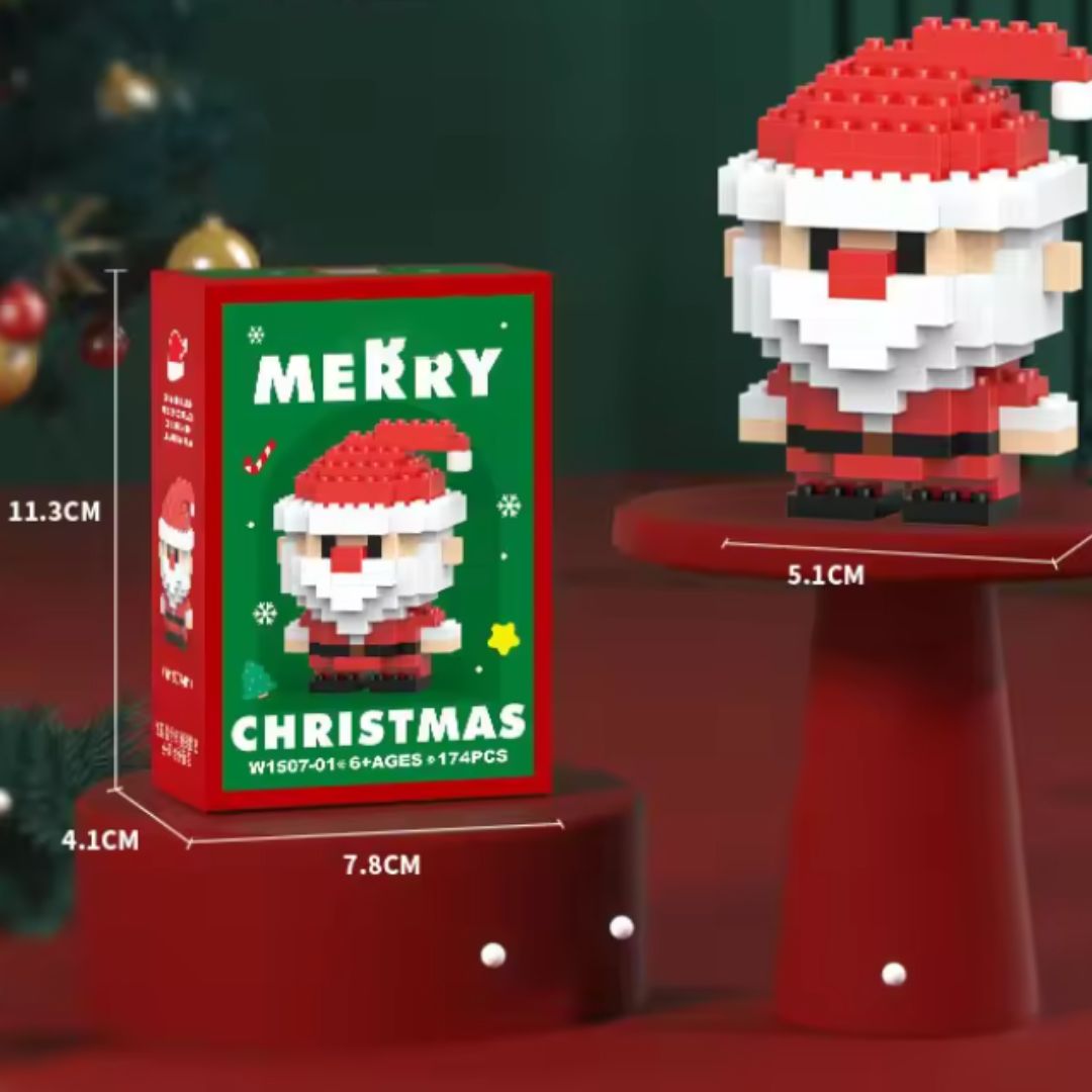 Vibrant Holiday Lego Style Figurines - Kids Playset