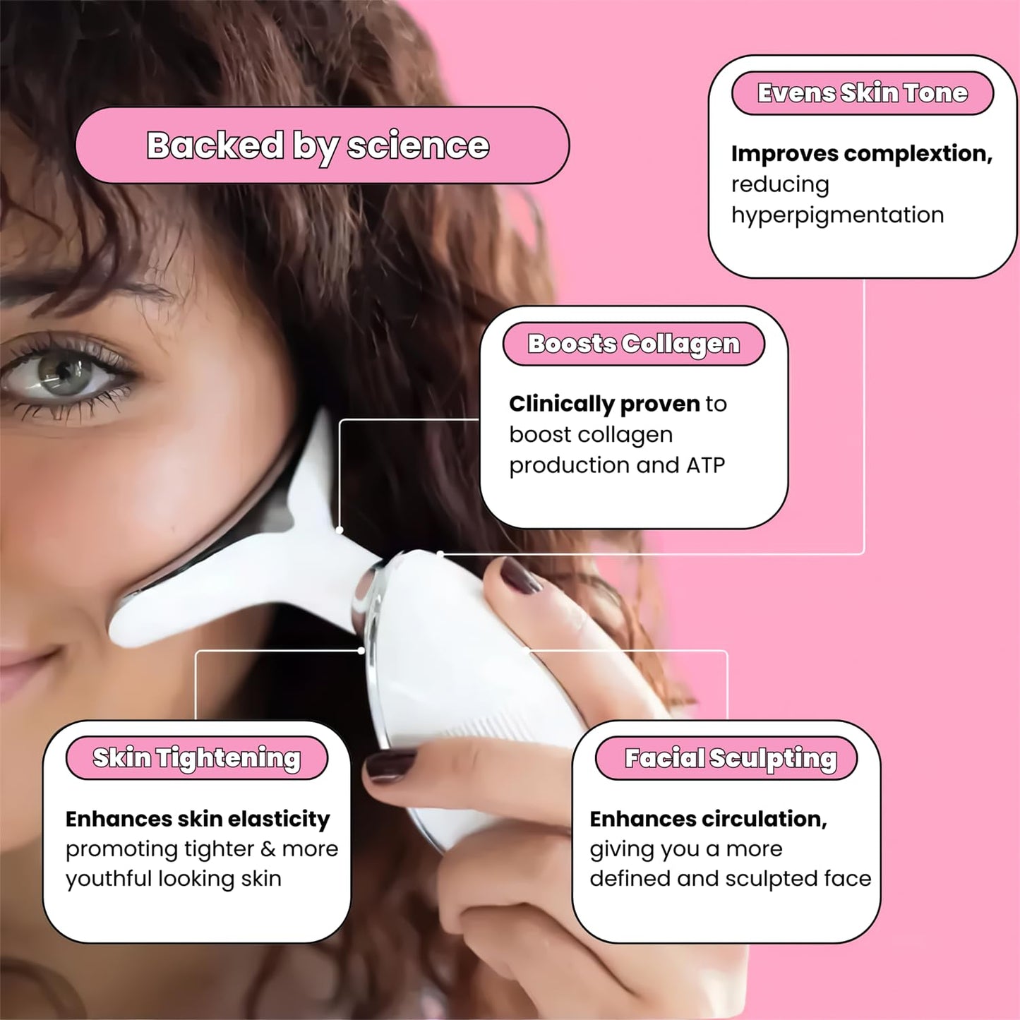 Advanced 7-in-1 LED Face Lift Device