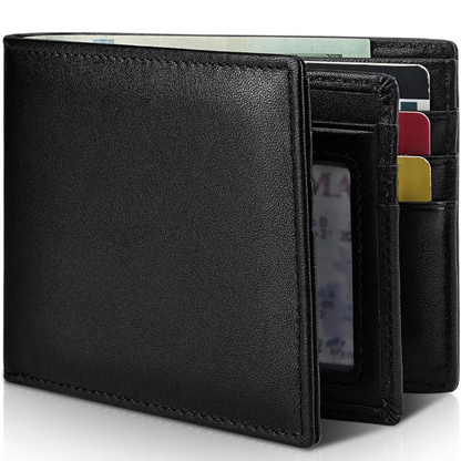 Men's Classic Real Leather RFID Secure Wallet