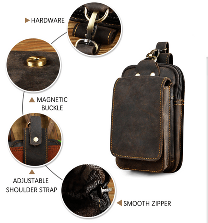 Premium Leather Belt Bag for Men