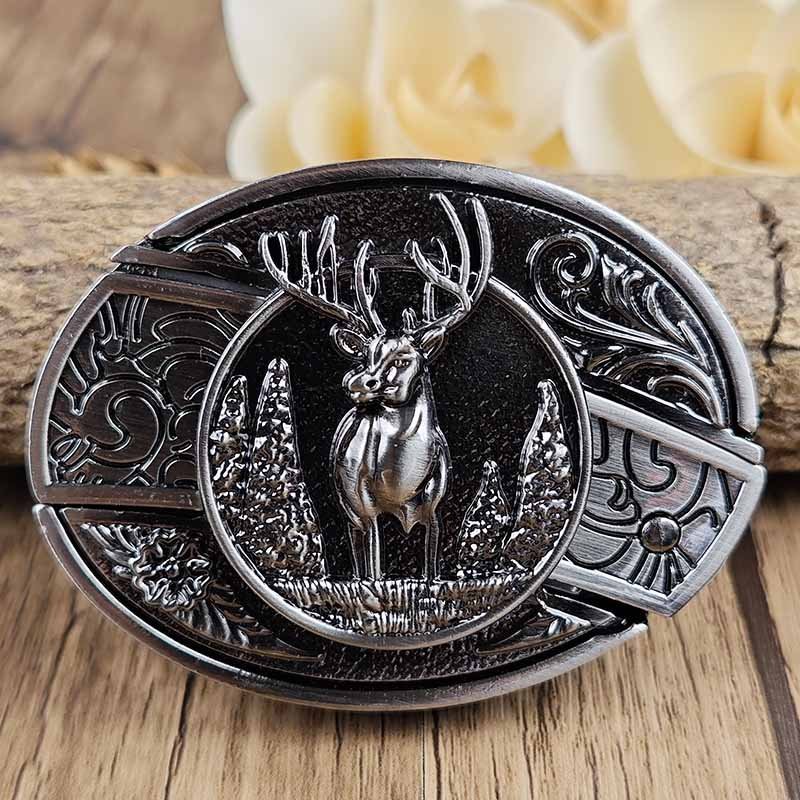 Rustic Silver Western Oval Buckle