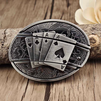Rustic Silver Western Oval Buckle