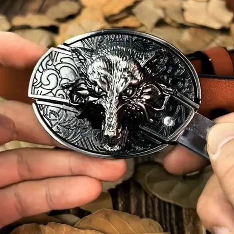 Rustic Silver Western Oval Buckle