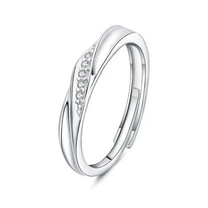 Classic Couple Wave Design Rings