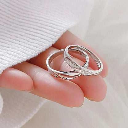 Classic Couple Wave Band Rings