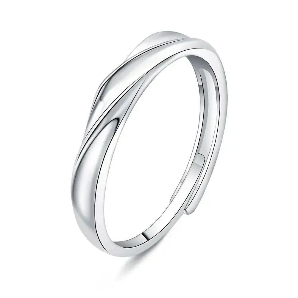 Classic Couple Wave Design Rings - Luxicro