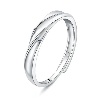 Classic Couple Wave Design Rings - Luxicro