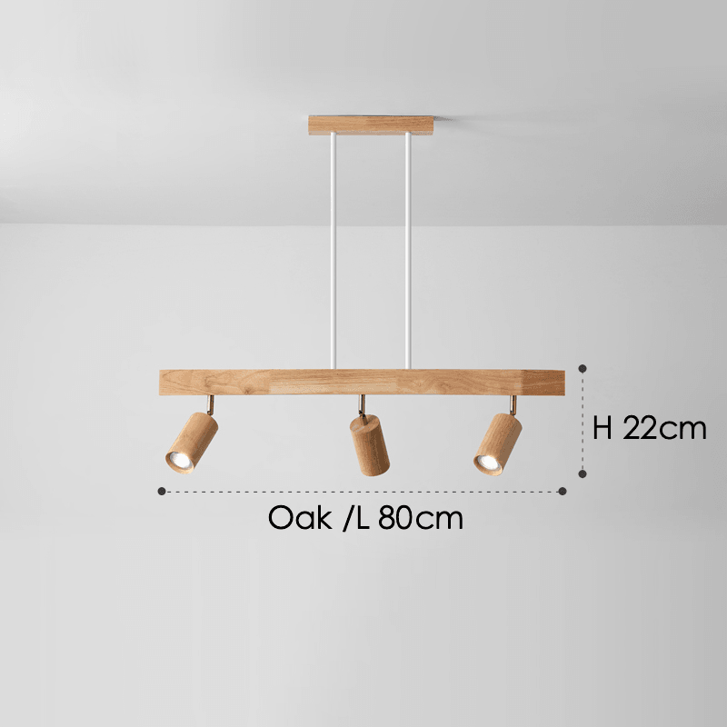 Rustic Wooden Hanging Light Fixture Adjustable Lamp