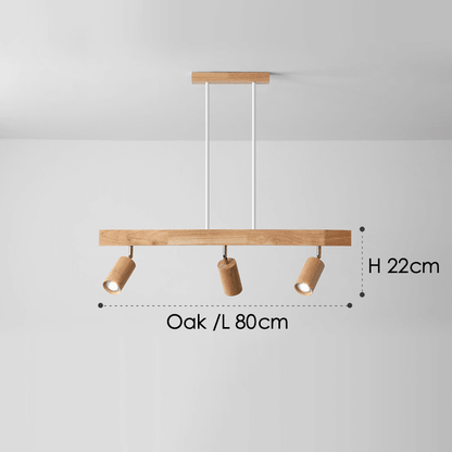 Rustic Wooden Hanging Light Fixture Adjustable Lamp