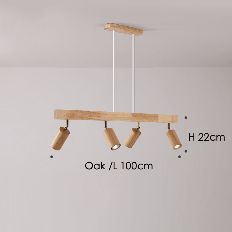 Rustic Wooden Hanging Light Fixture Adjustable Lamp