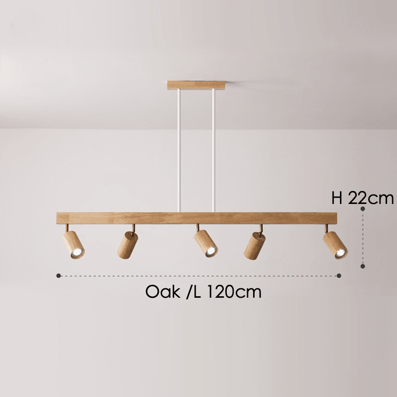 Rustic Wooden Hanging Light Fixture Adjustable Lamp
