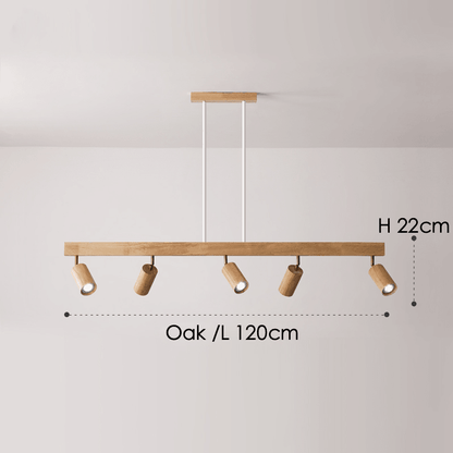 Rustic Wooden Hanging Light Fixture Adjustable Lamp
