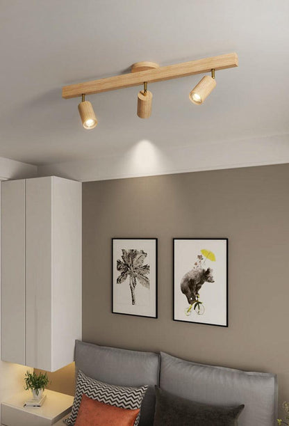 Rustic Wooden Hanging Light Fixture Adjustable Lamp