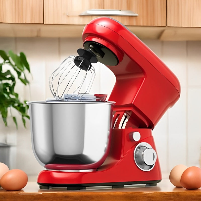 Heavy Duty 6-Speed Stand Mixer with Large Stainless Bowl - Luxicro