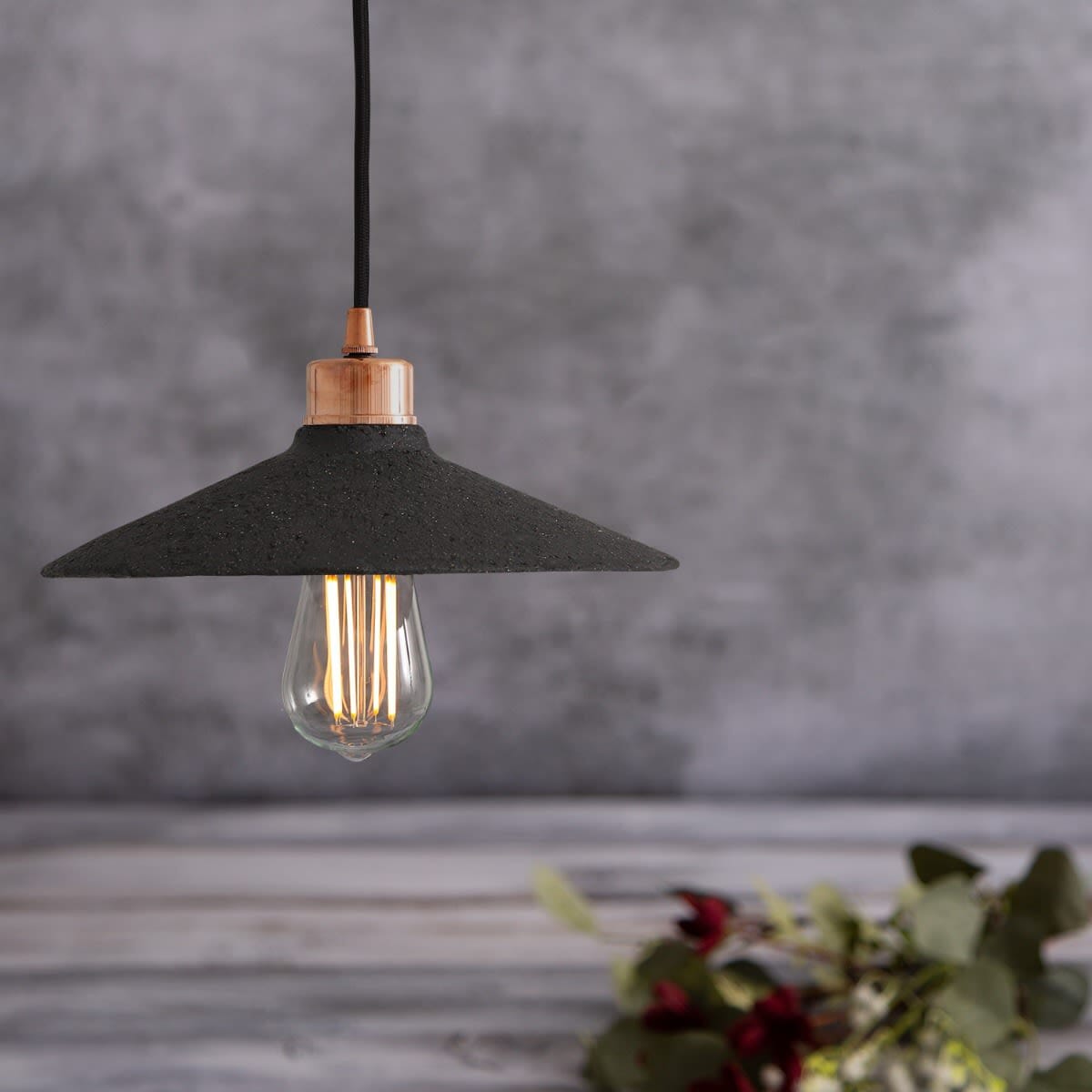 Natural Earthy Ceramic Hanging Light 28cm