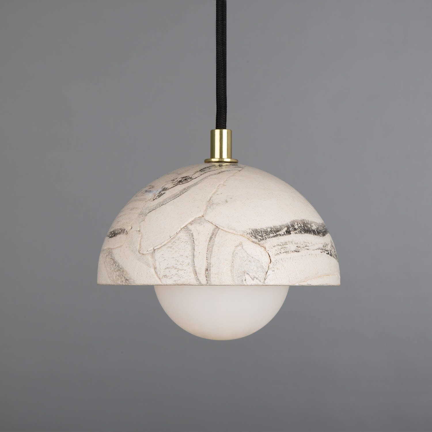 Small White Marble Pendant Ceiling Light 14cm - Luxicro