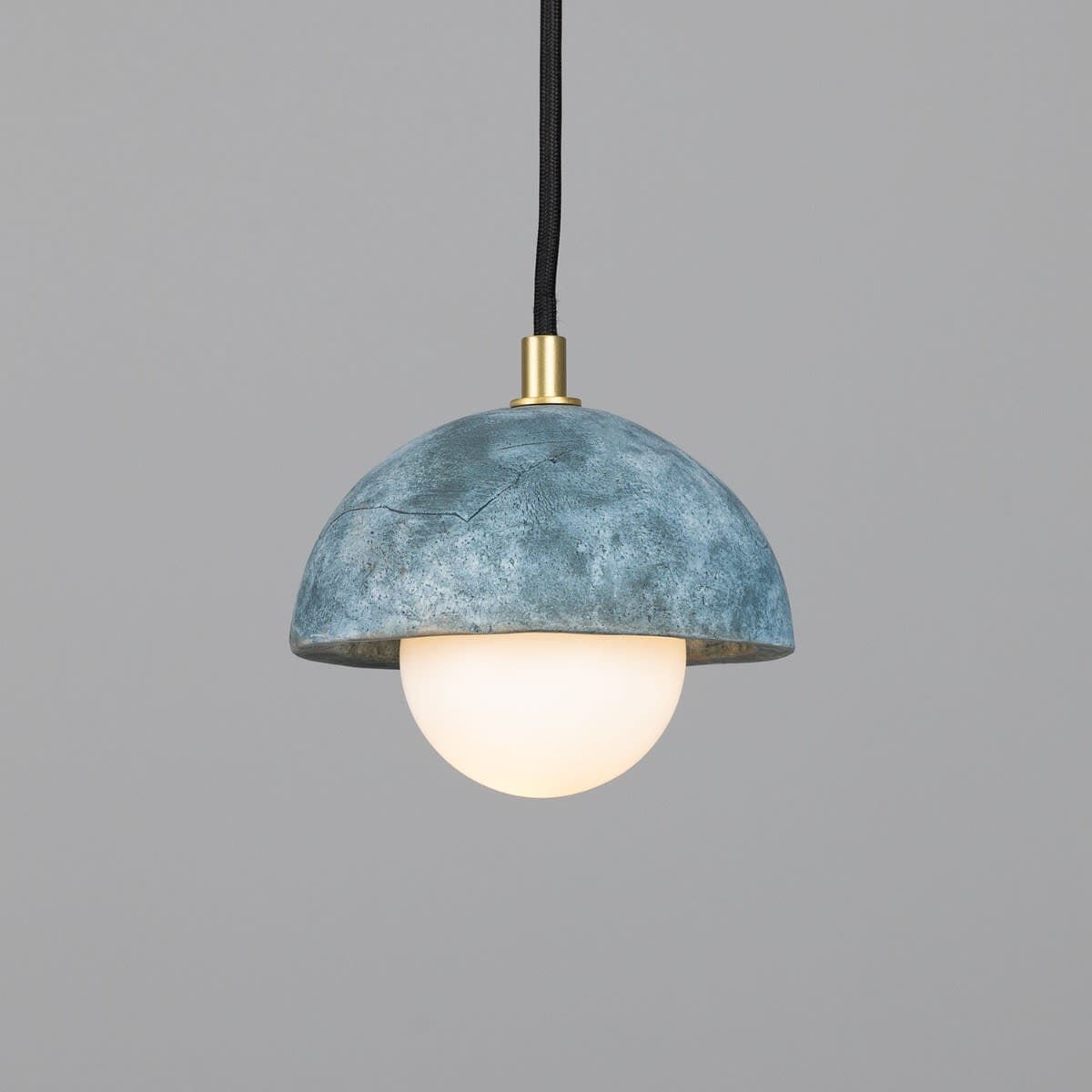 Mini Blue Glass Pendant Lamp 14cm Earthy Tone - Luxicro