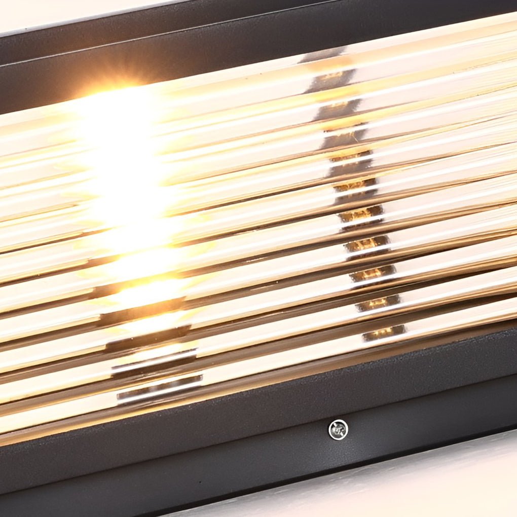 Elegant Outdoor Post Light with Square Glass Shade