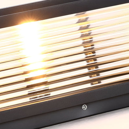 Elegant Outdoor Post Light with Square Glass Shade