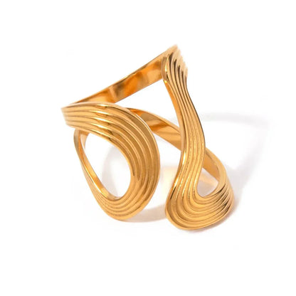 Stylish Swirl Design Silver Ring