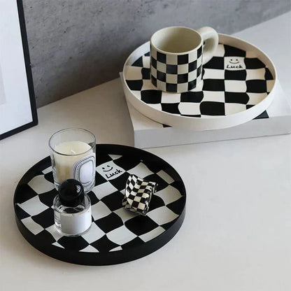 Compact Wooden Chess Storage Tray