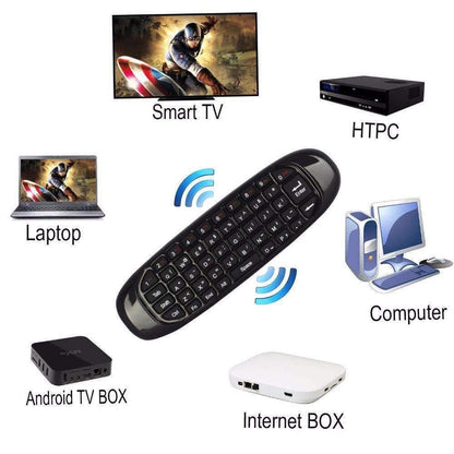 Compact Cordless Keyboard Mouse Remote - Luxicro