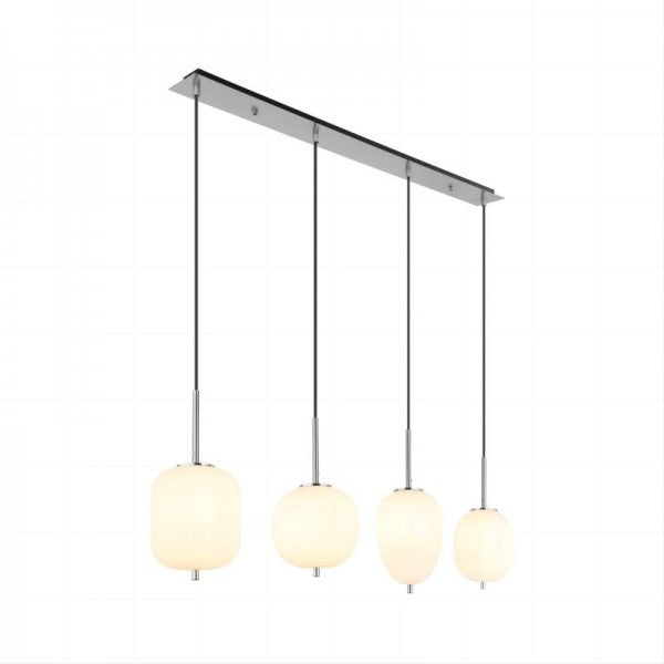 Dark Smoked Glass Drop Pendant Light Fixture