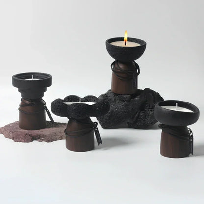 Cozy Bronze Candle Table Holder