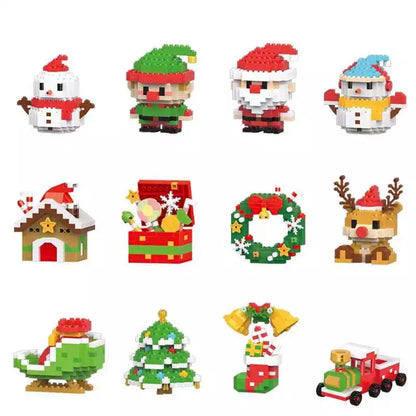 Vibrant Holiday Lego Style Figurines - Kids Playset