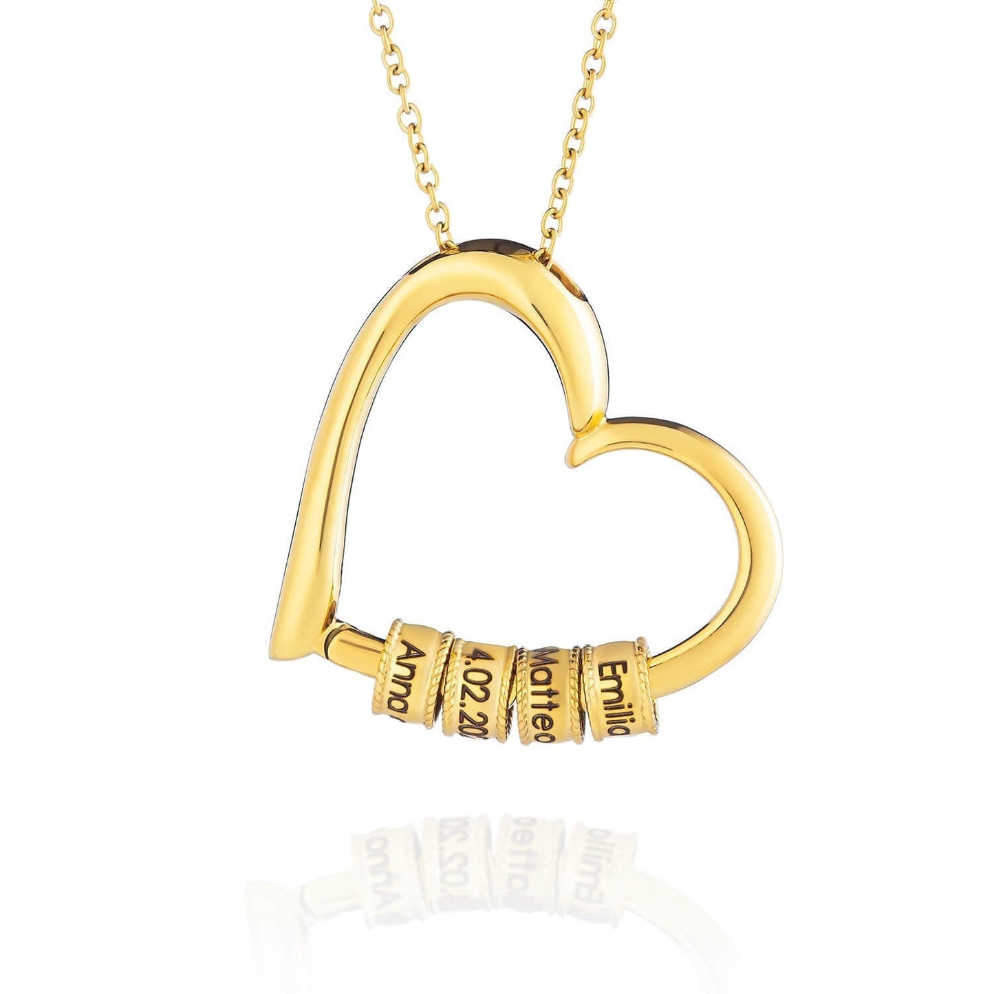 Personalized Heart Shaped Monogram Necklace