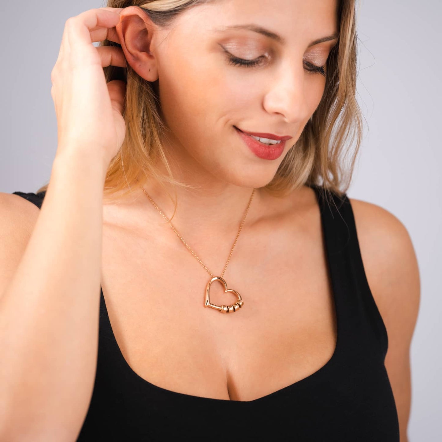 Personalized Heart Shaped Monogram Necklace - Luxicro