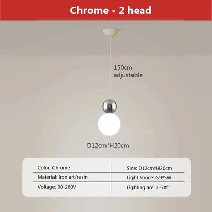 Round Glass Pendant Lamp for Soft Lighting