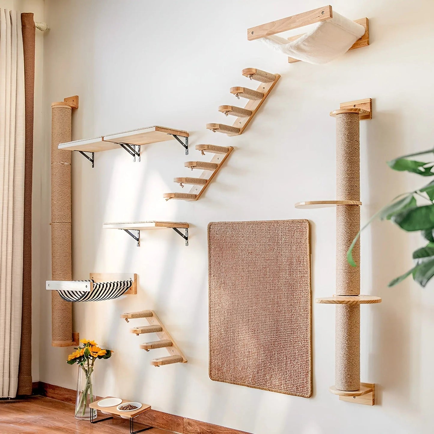 Cat Tower Shelf with Scratch Post