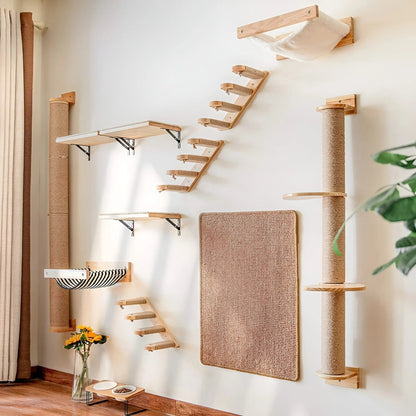 Cat Tower Shelf with Scratch Post