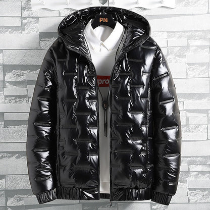 Warm Insulated Men's Parka Jacket with Hood