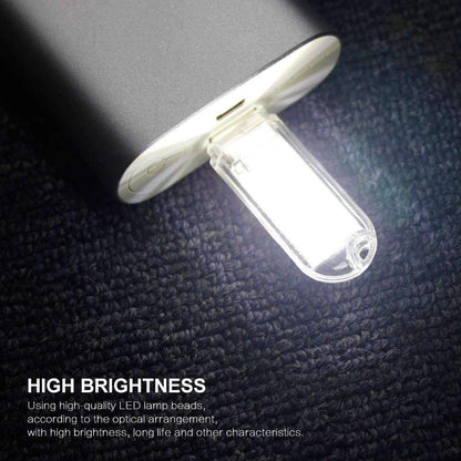 Compact USB LED Nightlight - Bright White Lamp