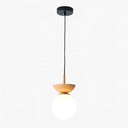 Rustic Wooden Drop Pendant Light