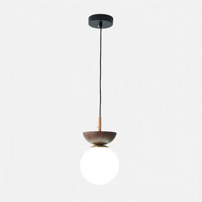 Rustic Wooden Drop Pendant Light