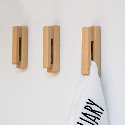 Natural Wooden Bathroom Shelf