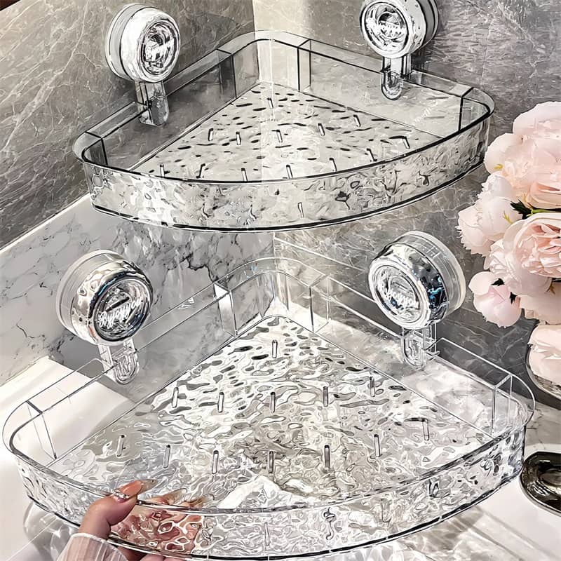 Easy Mount Wall Shelf - Adhesive Suction Cup Storage Organizer