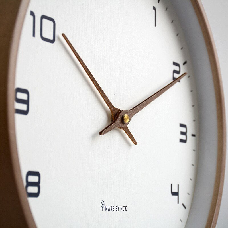 Rustic Wooden Silent Wall Clock with Contemporary Design